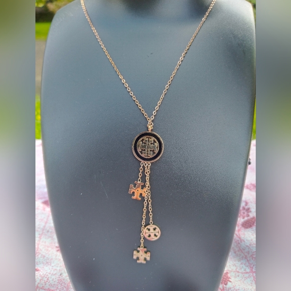 stainless steel delicate multiple pendant necklace - Picture 3 of 3